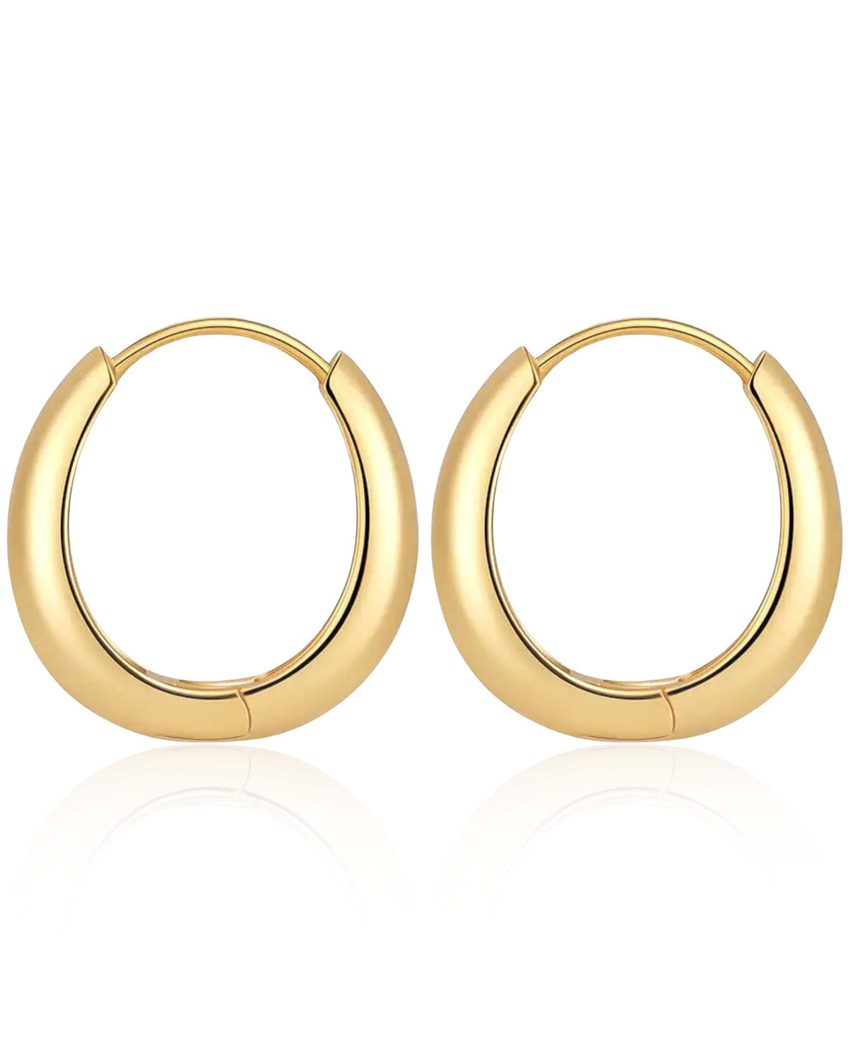 TAPERED HUGGIE HOOP EARRINGS - PAIR